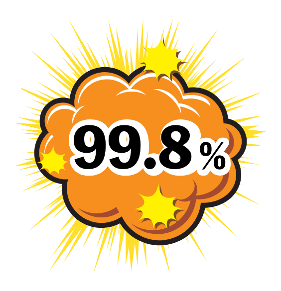 99.8%のウイルスを分解除去